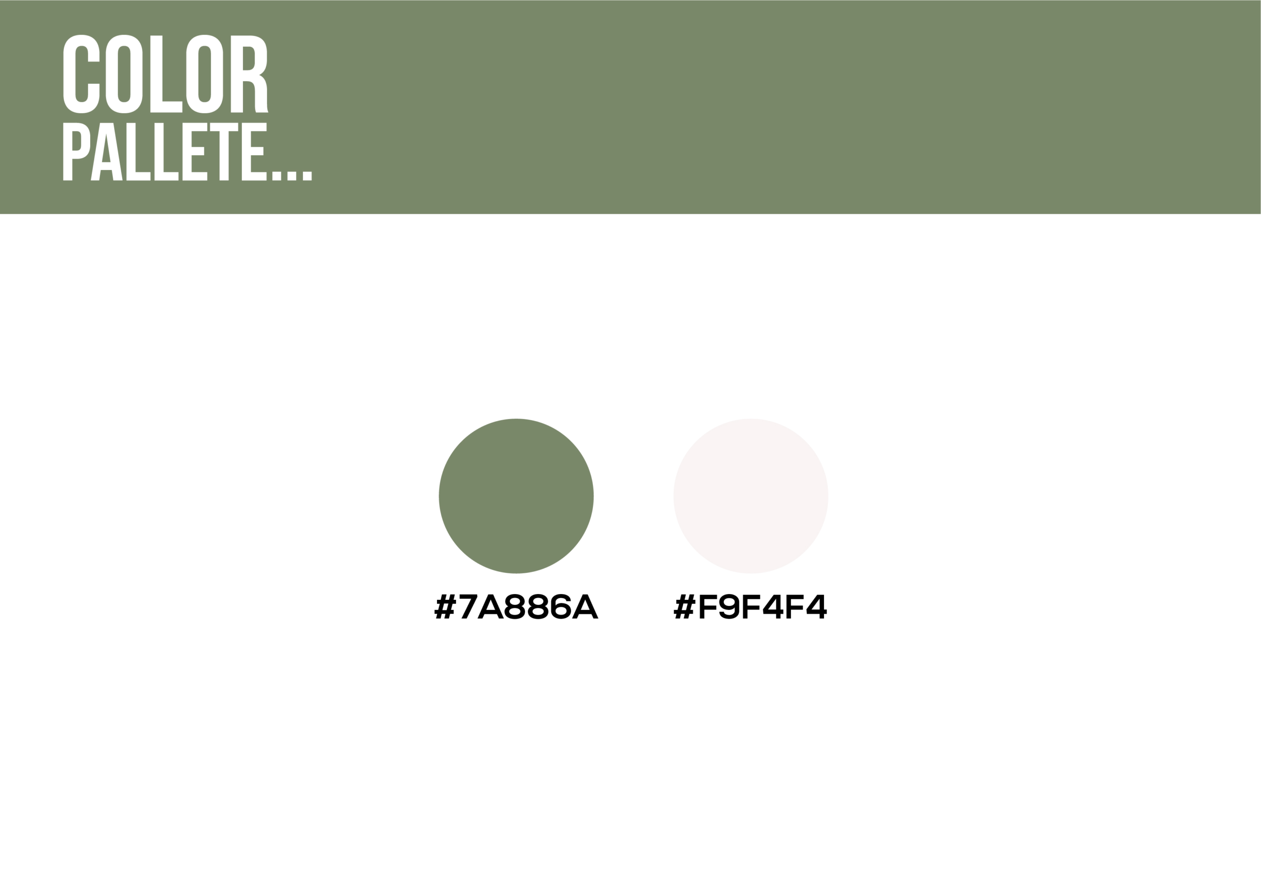 Bucha Bliss color exploration Bucha Bliss concept color board showing sage green and pale-pink neutrals.